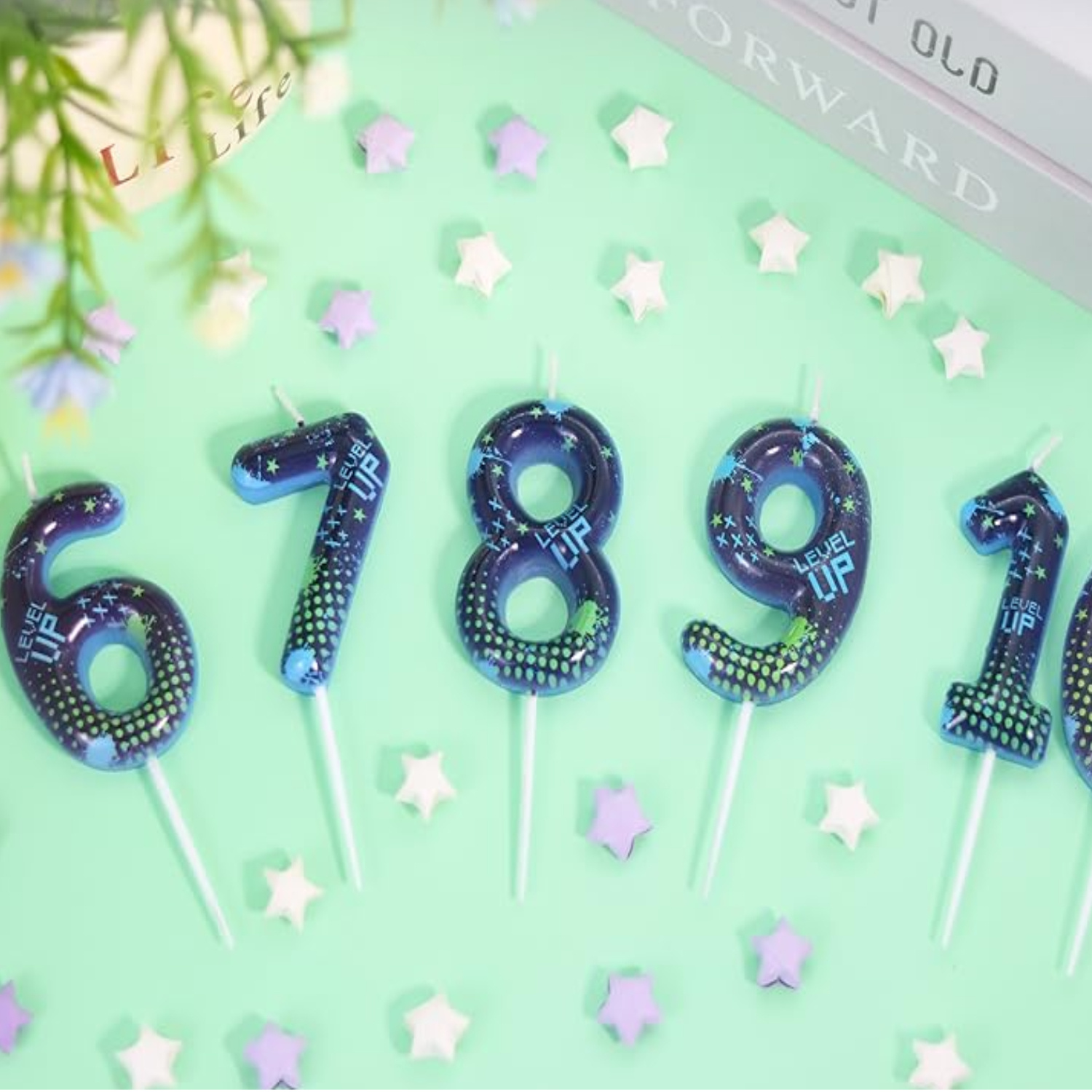 Supplies Of Candle - Blue Game Boy 0-9 Birthday Candles,