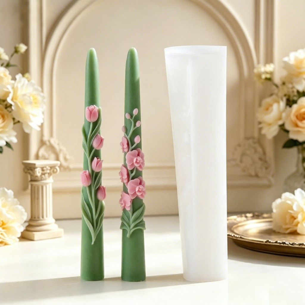 Long Pole Flower Taper Candle  - Candle Supplies In Bulk review and price