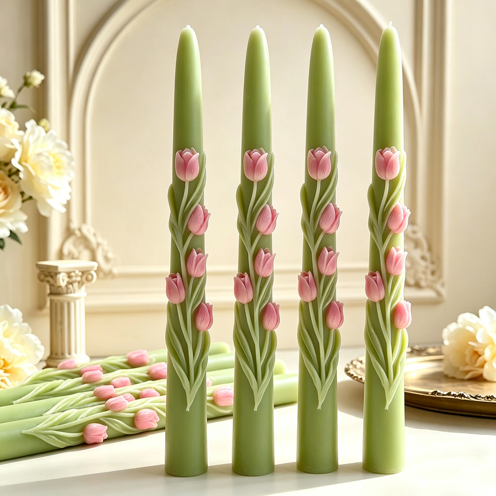 Long Pole Flower Taper Candle  - Candle Supplies In Bulk review and price