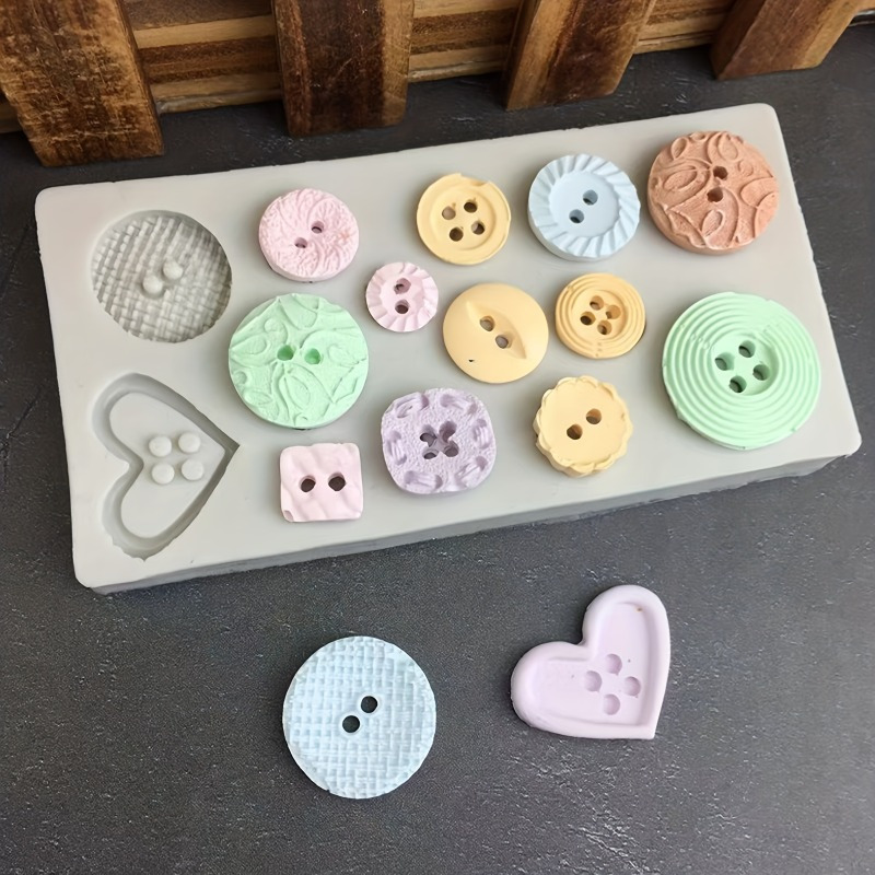 Buttons Shape Silicone Mold Si - Candle Making Supplies Online review and price