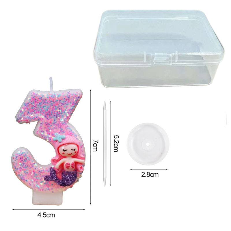 Creative Pink Mermaid 0-9 Digi - Supplies Of Candle review and price