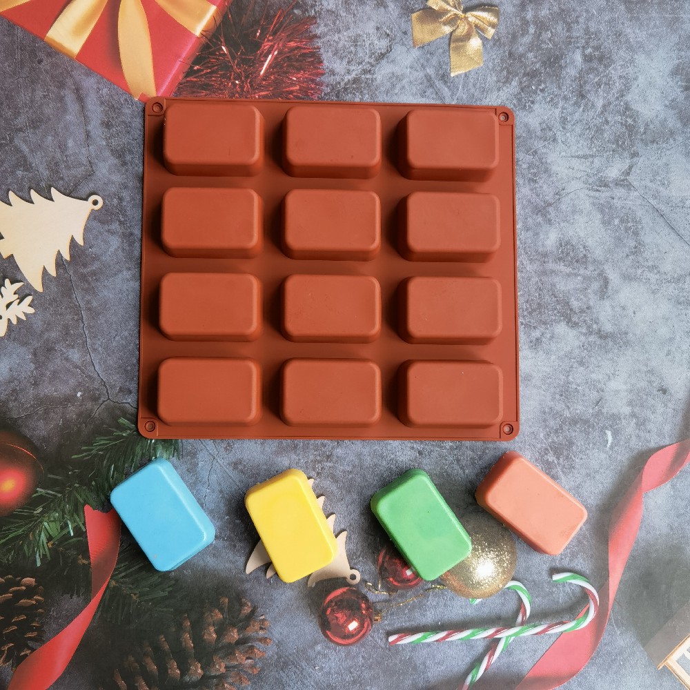 12 Cavity Square Silicone Soap - Candle Supplies In Bulk review and price