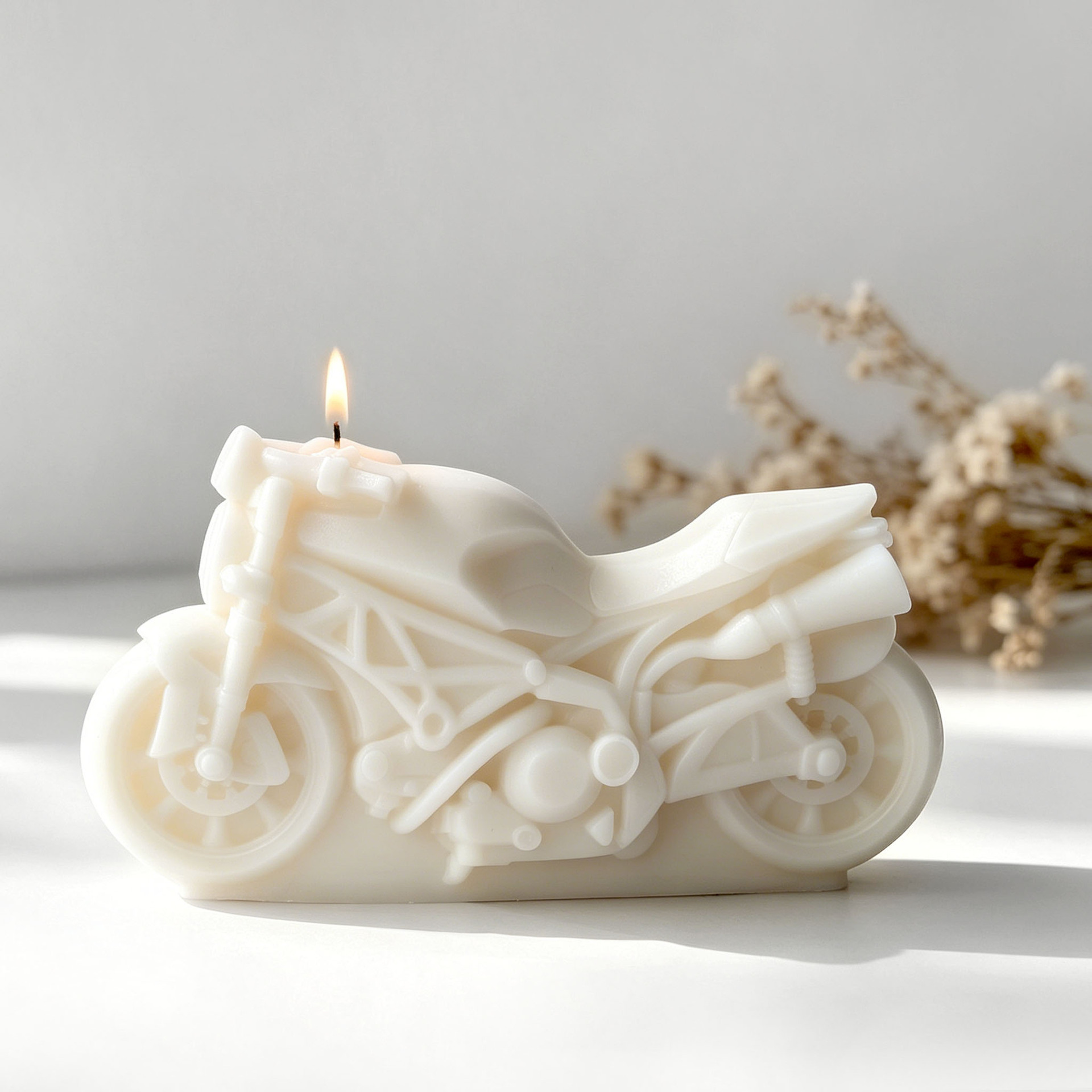 Motorcycle Design Candle Silic - Candle Supplies In Bulk review and price