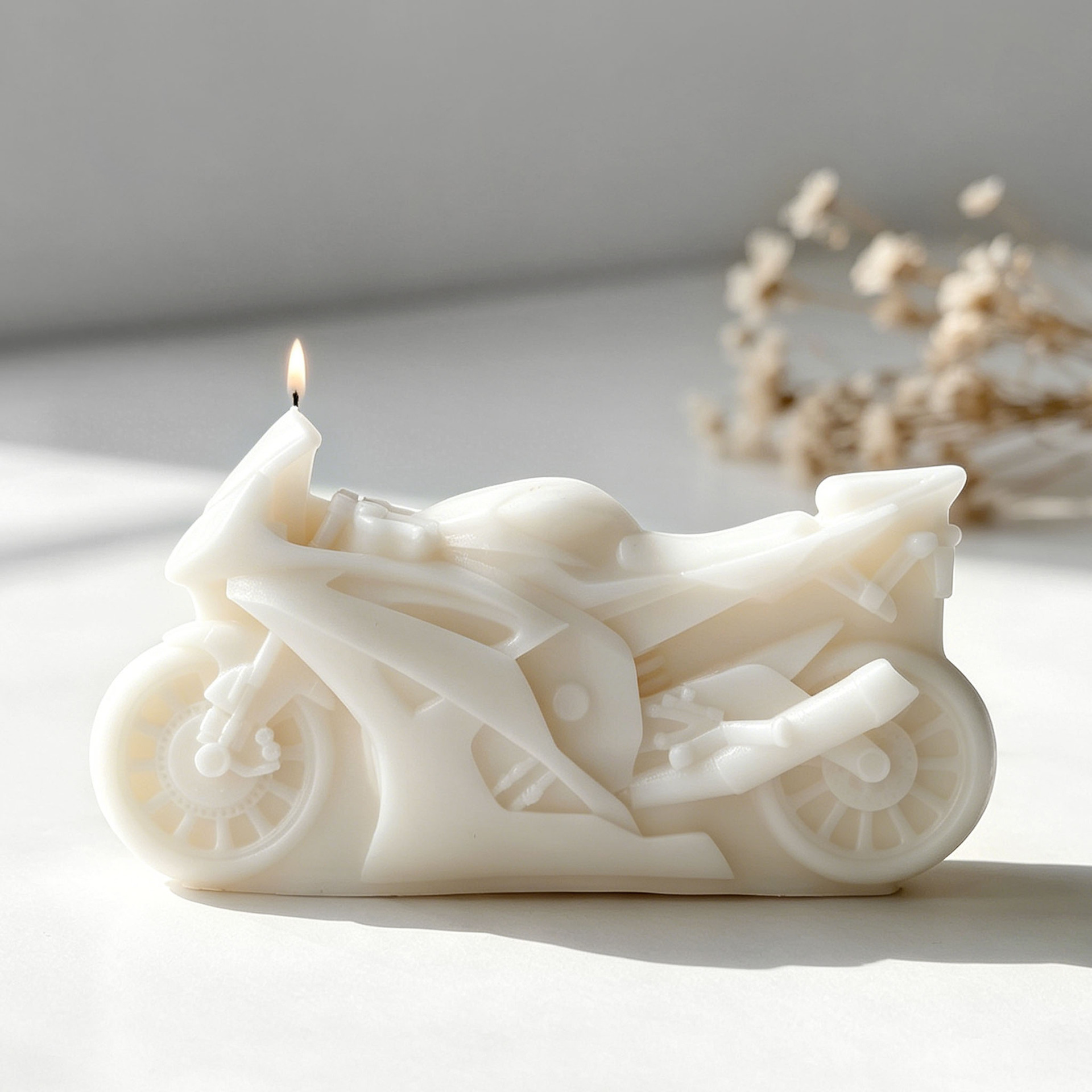Motorcycle Design Candle Silic - Candle Supplies In Bulk review and price