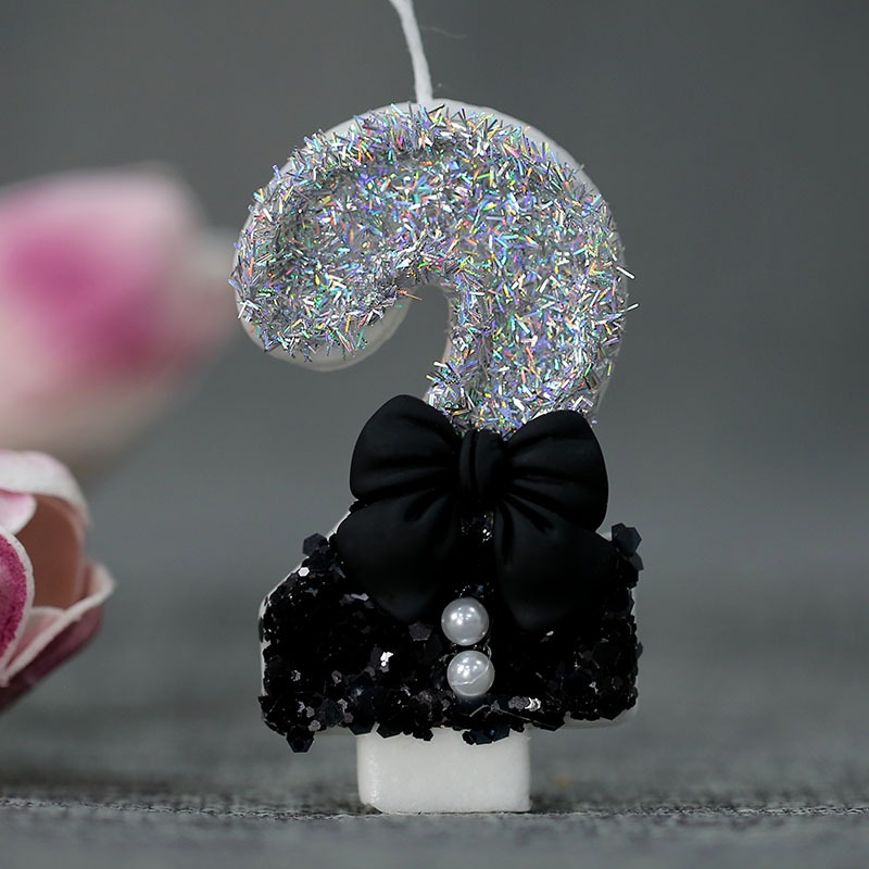 Midnight Bow & Pearl 0-9 Numbe - Supplies Of Candle review and price