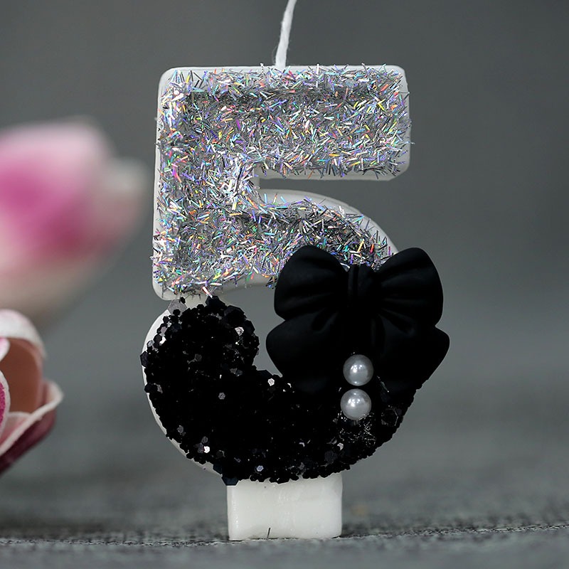Midnight Bow & Pearl 0-9 Numbe - Supplies Of Candle review and price