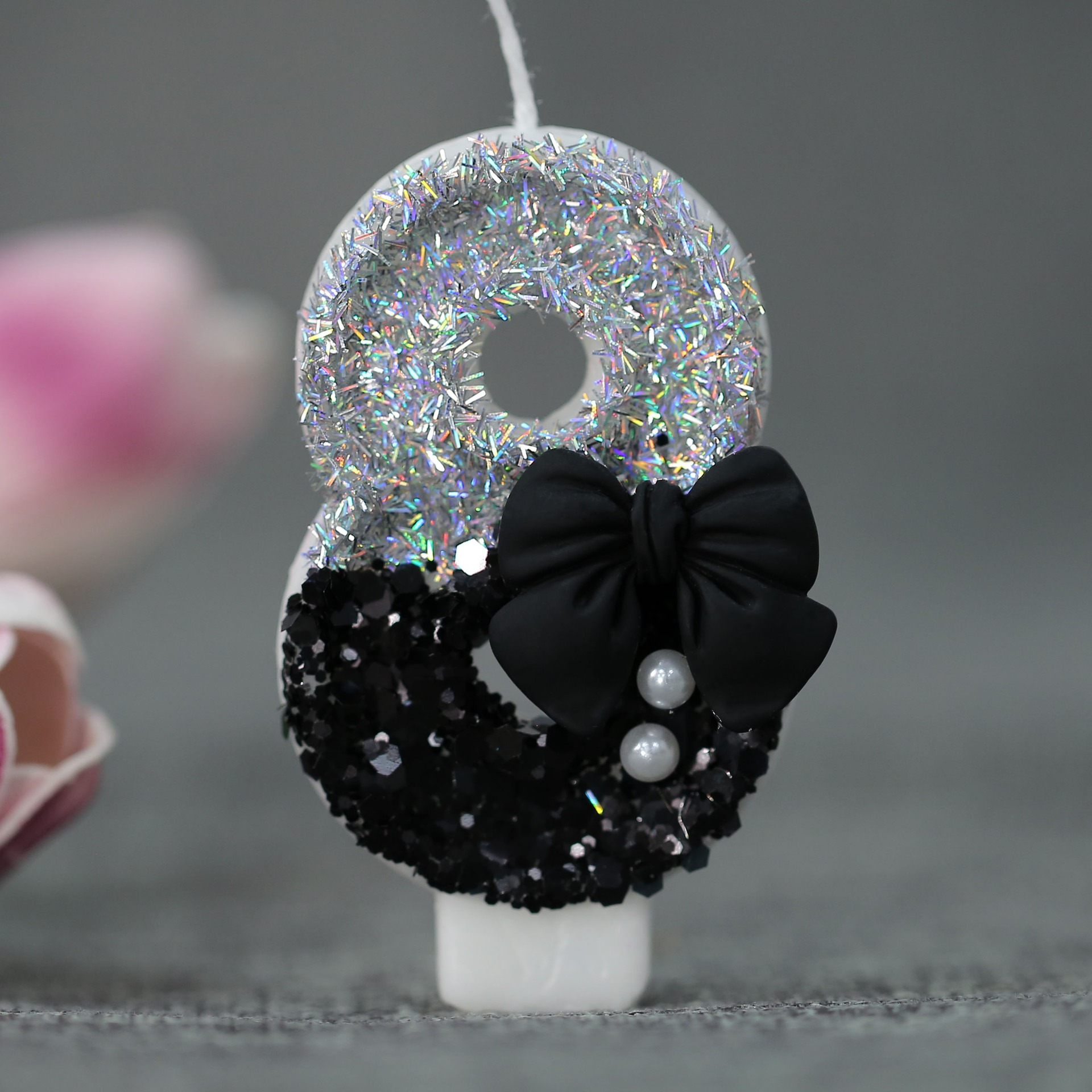 Midnight Bow & Pearl 0-9 Numbe - Supplies Of Candle review and price