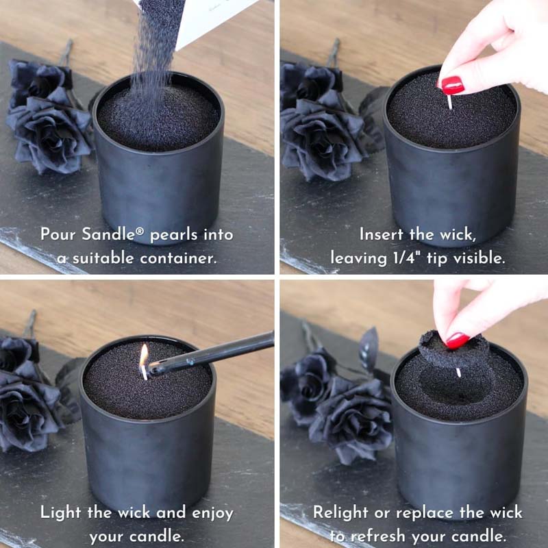 Black Candle Sand with Wick, 2 - Candle Supplies In Bulk review and price